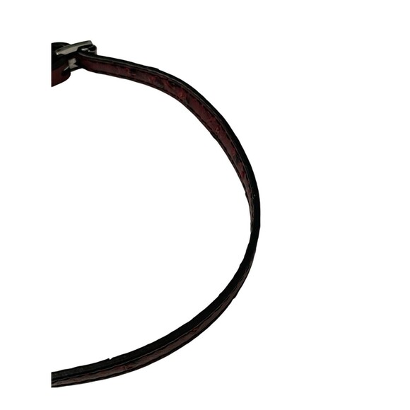 Red Vegan Leather Purse W / Leopard Interior Print Dana Buchman NWOT - Picture 10 of 11